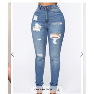 Distressed High Waisted Size 14 Plus Jeans